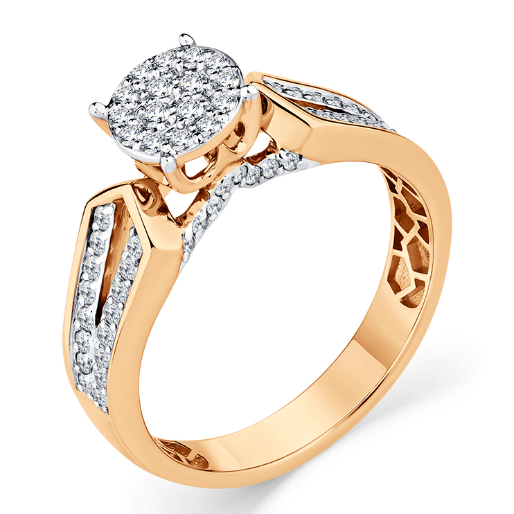Кольцо, золото, бриллиант, 1-408930-00-00